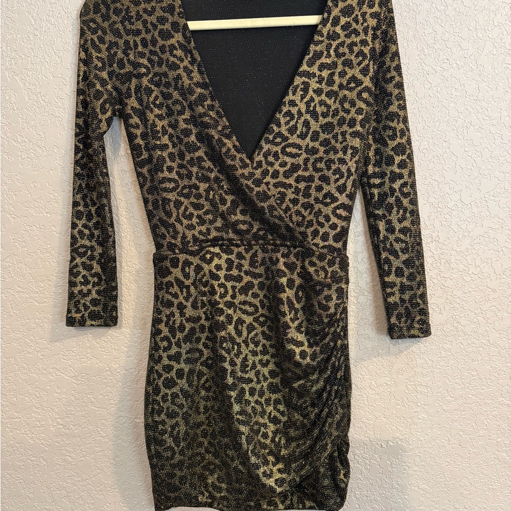 Lovers + Friends Animal Print Long Sleeve Dress